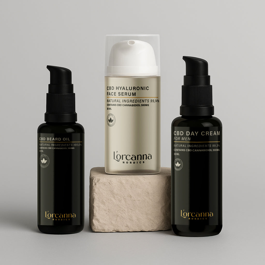 Men’s CBD Power-Boost Face & Beard Care Set – skincare and beard care products for men