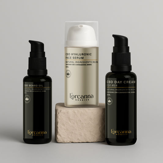 Men’s CBD Power-Boost Face & Beard Care Set – skincare and beard care products for men