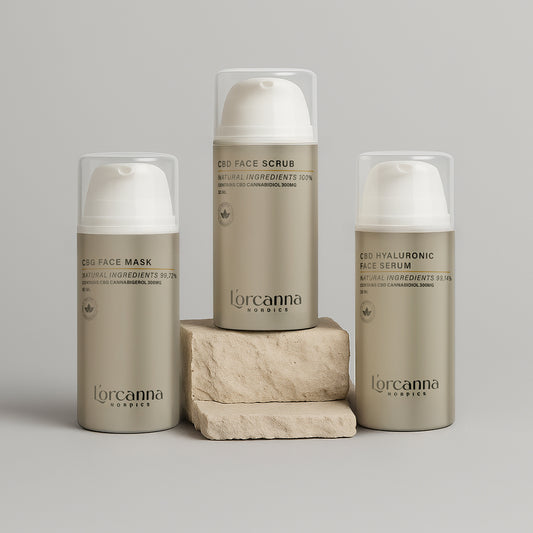 CBD Infused Facial Renewal Trio skincare set – three products for facial rejuvenation